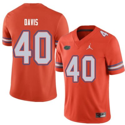 Men's Florida Gators #40 Jarrad Davis NCAA Jordan Brand Orange Authentic Stitched College Football Jersey JAZ8462LE